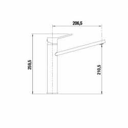 SCHOCK PAPILIO GRIFO MONOCOMANDO PARA FREGADERO CAÑO HORIZONTAL PURO BLANCO