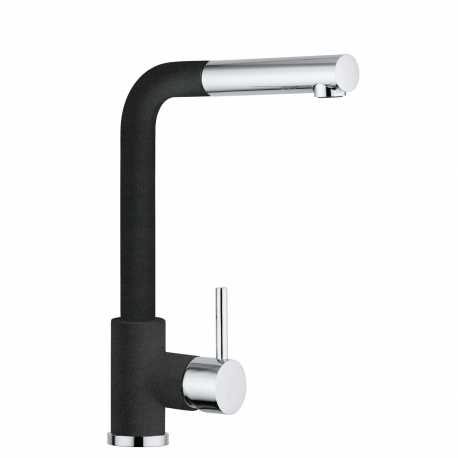 SCHOCK AQUAVIVA ROBINET MITIGEUR MONOCOMMANDE AVEC DOUCHETTE EXTRACTIBLE CHROME ET ANTHRACITE