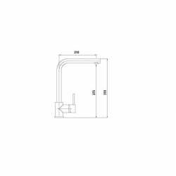 SCHOCK AQUAVIVA GRIFO MONOCOMANDO PARA FREGADERO CAÑO HORIZONTAL EXTRAÍBLE CROMO Y ANTRACITA