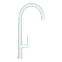 SCHOCK AQUADROP SINGLE LEVER KITCHEN SINK MIXER TAP PURE WHITE