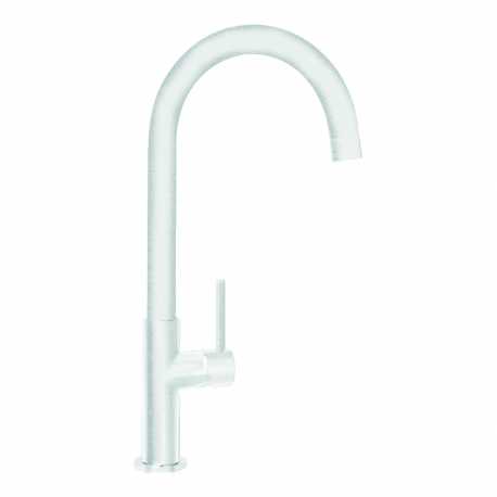 SCHOCK AQUADROP SINGLE LEVER KITCHEN SINK MIXER TAP PURE WHITE