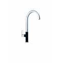 SCHOCK NEW AQUAARCO GRIFO MONOCOMANDO PARA FREGADERO CAÑO ALTO CROMO Y NEGRO