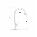SCHOCK NEW AQUAARCO GRIFO MONOCOMANDO PARA FREGADERO CAÑO ALTO CROMO Y NEGRO