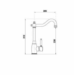 SCHOCK RESI SINGLE LEVER SINK MIXER TAP STAINLESS STEEL