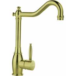 SCHOCK RESI SINGLE LEVER SINK MIXER TAP STAINLESS STEEL WHITE GOLD
