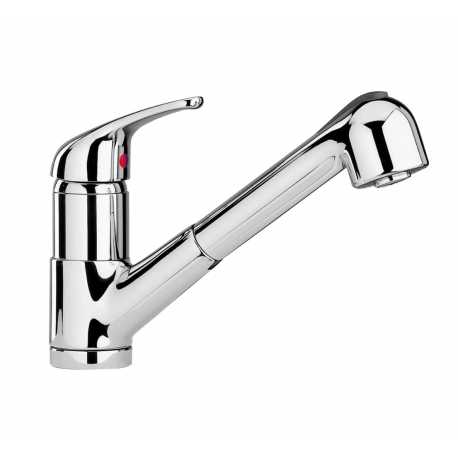 SCHOCK OMEGA DOCCIA SINGLE LEVER SINK MIXER TAP WITH PULL OUT SPRAY CHROME