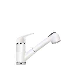 SCHOCK OMEGA DOCCIA SINGLE LEVER SINK MIXER TAP WITH PULL OUT SPRAY WHITE