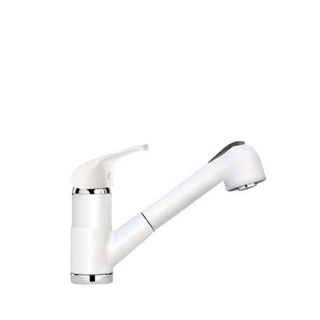 SCHOCK OMEGA DOCCIA EINHAND SPÜLTISCHMISCHER MIT VERSTELLBARER BRAUSE WEISS