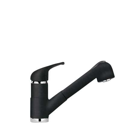 SCHOCK OMEGA DOCCIA SINGLE LEVER SINK MIXER TAP WITH PULL OUT SPRAY BLACK