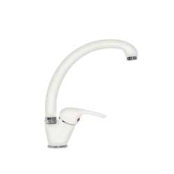 SCHOCK OMEGA ALTO MISCELATORE MONOCOMANDO BIANCO ASSOLUTO