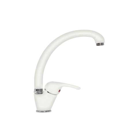 SCHOCK OMEGA ALTO MISCELATORE MONOCOMANDO BIANCO ASSOLUTO