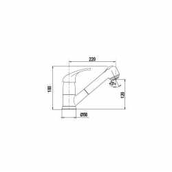 SCHOCK AQUAPLUS ROBINET MITIGEUR MONOCOMMANDE AVEC DOUCHETTE EXTRACTIBLE ANTHRACITE