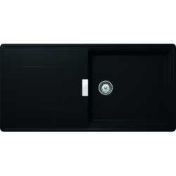 SCHOCK KITCHEN SINK TIA D100L - 1 BOWL CRISTADUR PURE BLACK