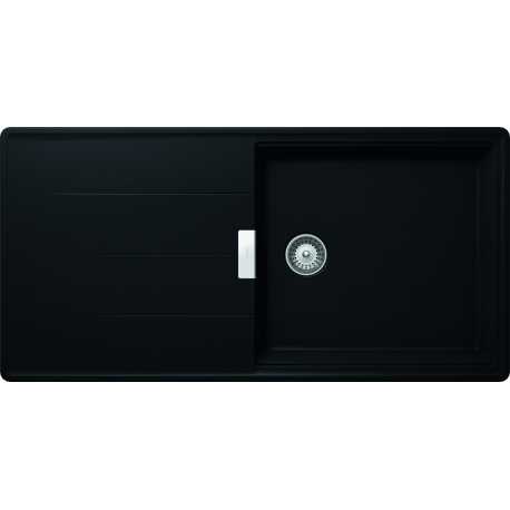 LAVELLO SCHOCK TIA D100L - 1 VASCA CRISTADUR NERO PURO