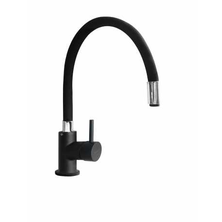 SCHOCK AQUASNAKE MISCELATORE MONOCOMANDO CON DOCCETTA ESTRAIBILE NERO