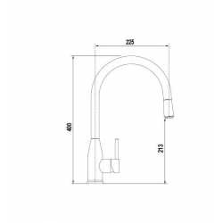 SCHOCK KAVUS DOCCIA GRIFO MONOCOMANDO PARA FREGADERO CAÑO ALTO EXTRAÍBLE ACERO INOX