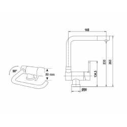 SCHOCK AQUAWINDOW LINEA UNDER WINDOW KITCHEN SINGLE LEVER SINK MIXER TAP BLACK