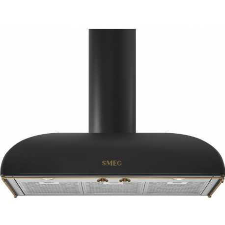 SMEG DEKORWANDHAUBE KS89AOE ANTHRAZIT DESIGNLINIE COLONIALE 90 CM EEK A