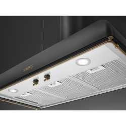 SMEG WALL MOUNTED CHIMNEY HOOD KS89AOE ANTHRACITE AESTHETIC COLONIALE 90 CM