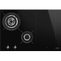 SMEG PM3743D GAS/INDUCTION HOB BLACK CERAMIC GLASS 75 CM