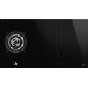 SMEG PM3953D GAS/INDUCTION HOB BLACK CERAMIC GLASS 90 CM