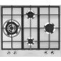 SMEG GAS HOB PX364L STAINLESS STEEL CLASSIC AESTHETIC 60 CM