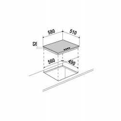 PIANO COTTURA A INDUZIONE SCHOCK PC60 BRIDGE BIANCO OPACO 60 CM