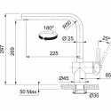 FRANKE ATLAS NEO SENSOR SINGLE LEVER SINK MIXER TAP BLACK STEEL
