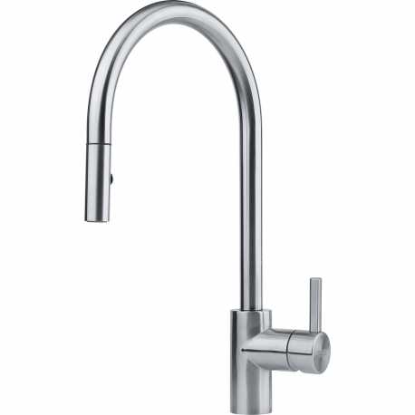 FRANKE EOS DOCCIA MISCELATORE MONOCOMANDO CON DOCCETTA ESTRAIBILE ACCIAIO INOX SATINATO