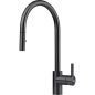 FRANKE EOS DOCCIA MISCELATORE MONOCOMANDO CON DOCCETTA ESTRAIBILE ACCIAIO INOX NERO