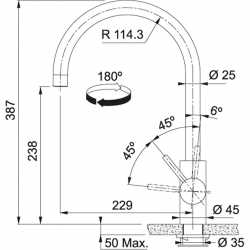 FRANKE EOS EINHAND SPÜLTISCHMISCHER EDELSTAHL BLACK