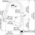 FRANKE SLIDE-IN DOCCIA GRIFO MONOCOMANDO PARA FREGADERO CAÑO ALTO BLACK MATT