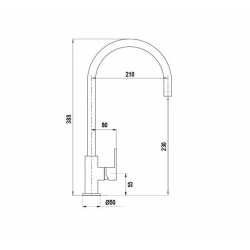 SCHOCK NEW AQUAALTO GRIFO MONOCOMANDO PARA FREGADERO CAÑO ALTO AVENA