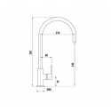 SCHOCK NEW AQUAALTO GRIFO MONOCOMANDO PARA FREGADERO CAÑO ALTO NEGRO
