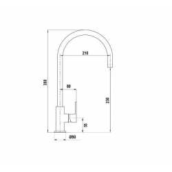 SCHOCK NEW AQUAALTO GRIFO MONOCOMANDO PARA FREGADERO CAÑO ALTO SILVERSTONE