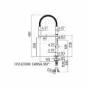 NOBILI MOVE SINGLE LEVER SINK MIXER KITCHEN TAP VELVET BLACK