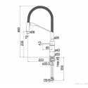 NOBILI HERON SINGLE LEVER SINK MIXER KITCHEN TAP CHROME AND VELVET BLACK