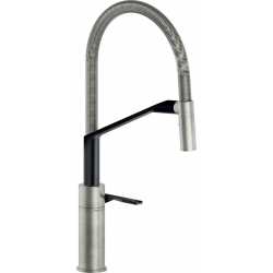 NOBILI HERON MISCELATORE MONOCOMANDO PER CUCINA INOX E VELVET BLACK
