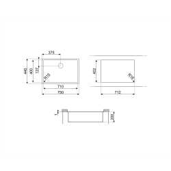 LAVELLO SOTTOTOP SMEG VFU71SFR MONOVASCA ACCIAIO INOX