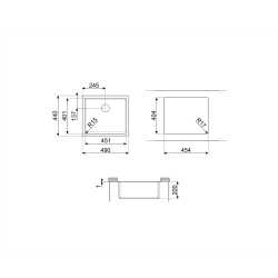 LAVELLO SOTTOTOP SMEG VFU45SFR MONOVASCA ACCIAIO INOX