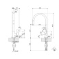 SMEG MRMG4DCR MISCELATORE MONOCOMANDO CON DOCCETTA ESTRAIBILE CROMATO