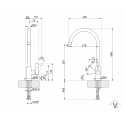 SMEG MRMG3CR SINGLE LEVER SINK MIXER TAP CHROME