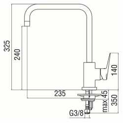 NOBILI BLUES BS101134CR EINHAND SPÜLTISCHMISCHER CHROM