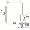 NOBILI BLUES BS101134CR SINGLE LEVER SINK MIXER TAP CHROME