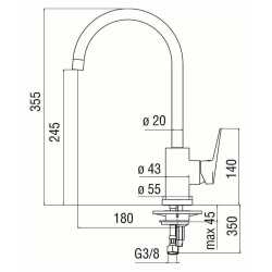 NOBILI BLUES BS101133CR EINHAND SPÜLTISCHMISCHER CHROM