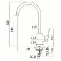 NOBILI BLUES BS101133CR EINHAND SPÜLTISCHMISCHER CHROM