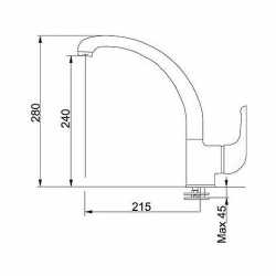 FRANKE SMERALDO SINGLE LEVER SINK MIXER TAP GRAPHITE