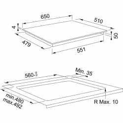 ENCIMERA DE INDUCCIÓN FRANKE MARIS FMA 654 I F BK 65 CM