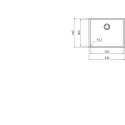 CM IN-TECH 54x44 FREGADERO DE UN SENO ACERO INOX