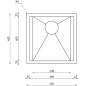 CM FOCUS 45x45 EINBAUSPÜLE EDELSTAHL GEBÜRSTET